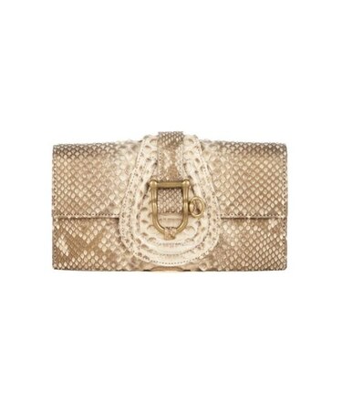 フラップ ロングウォレット ダイヤモンドパイソン 長財布