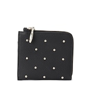 Lジップ ミニウォレット スタッズ