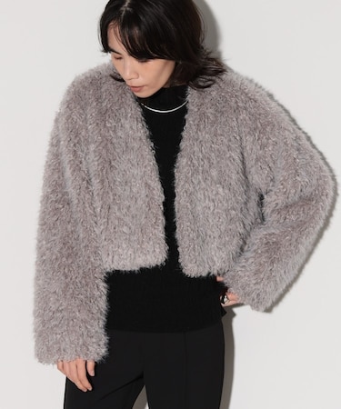 フェイクファーボレロジャケット