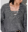 【WEB限定】Vネックシャギーニット