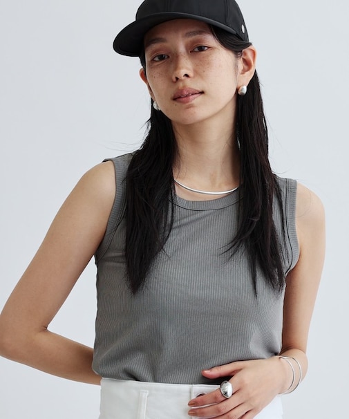 【再入荷】ランダムリブタンクトップ