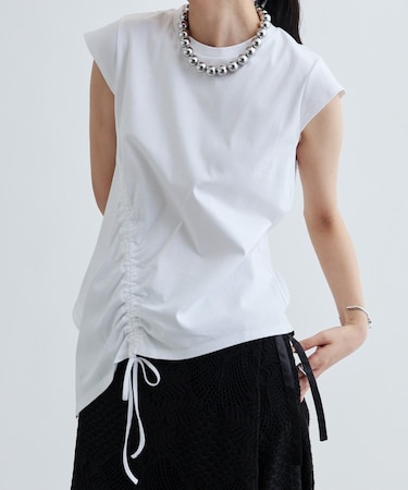 イレギュラーシャーリングヘムカットソー