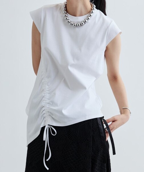 イレギュラーシャーリングヘムカットソー