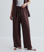 【セットアップ対応】リネンライクイージーパンツ【カセット服/通勤・オフィス】