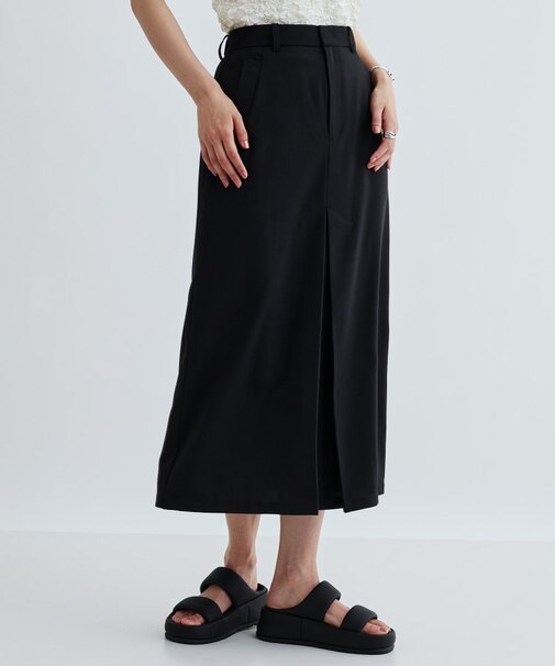 【セットアップ対応】リネンライクボックスタックスカート【カセット服/通勤・オフィス】