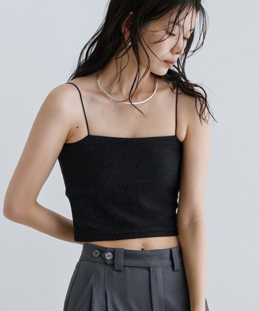 【一部店舗限定】カップ付きラメキャミソール