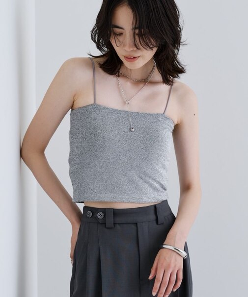 【一部店舗限定】カップ付きラメキャミソール