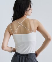 【一部店舗限定】カップ付きバッククロスキャミソール