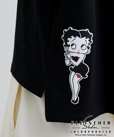【Betty Boop(TM)】バックプリントワイドTシャツ