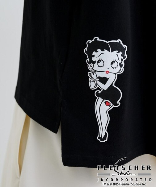 【Betty Boop(TM)】バックプリントワイドTシャツ
