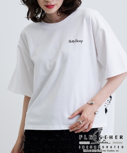 【Betty Boop(TM)】バックプリントワイドTシャツ