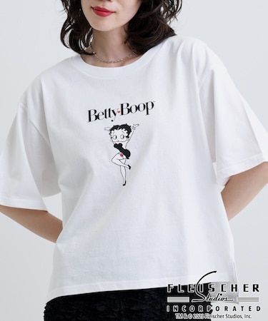 【Betty Boop(TM)】センタープリントワイドTシャツ