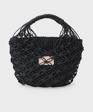 【beautiful people】abaca twist bag S