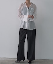 【Comfy SET UP】イージーストレートワイドパンツ【セットアップ対応／カセット服／オケージョン／通勤】