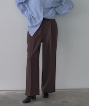 【Comfy SET UP】イージーストレートワイドパンツ【セットアップ対応／カセット服／オケージョン／通勤】