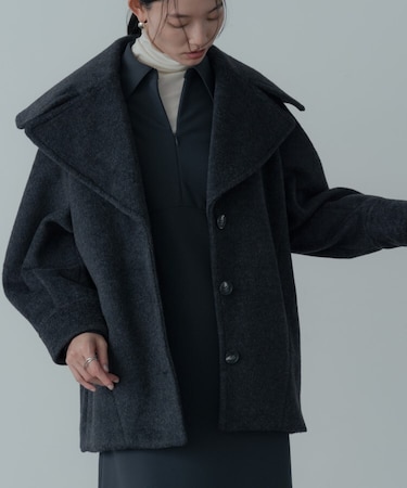 ビッグカラーダブルフェイスコート