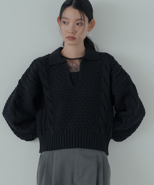 スキッパーフォルムニット