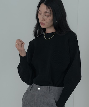 フォルムスリーブコンシャスニット