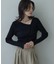 カッティングアシメリブニット