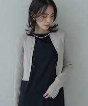 クロップドリブホックカーディガン