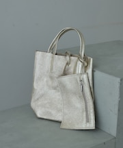 【MILLELA FIRENZE】メタリックミニトートバッグ