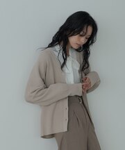 フォルムリブニットカーディガン
