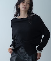 2Wayドレープスリットニット