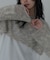 クロップドメッシュニット
