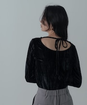 【一部店舗限定】クラッシュベロア2Wayカットソー