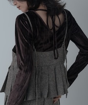 【一部店舗限定】クラッシュベロア2Wayカットソー