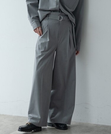 Timeless｜ベルテッドワイドパンツ【セットアップ対応】