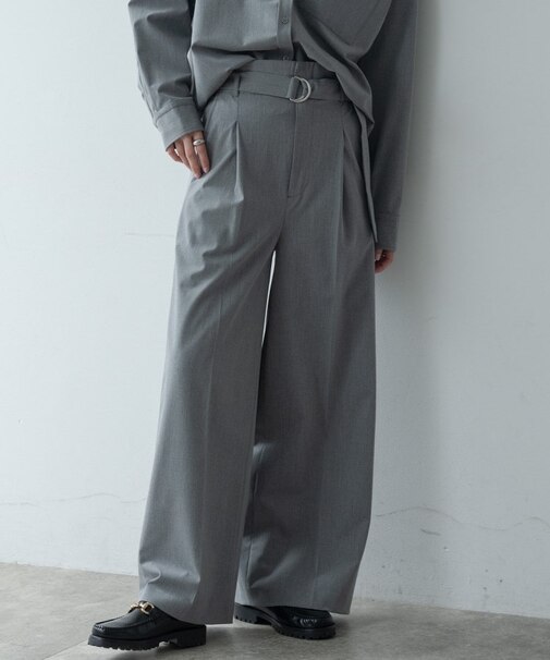 Timeless｜ベルテッドワイドパンツ【セットアップ対応】