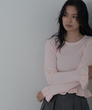 【一部店舗限定】フリルスポンディッシュニット