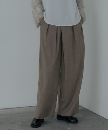センタータックメランジワイドパンツ