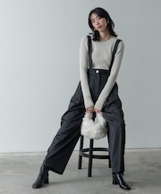 シャインテーパードサロペット