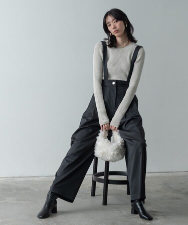 シャインテーパードサロペット