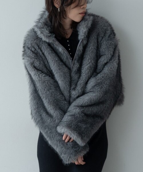 フェイクファーブルゾン｜ギャレストの通販｜&mall（アンドモール