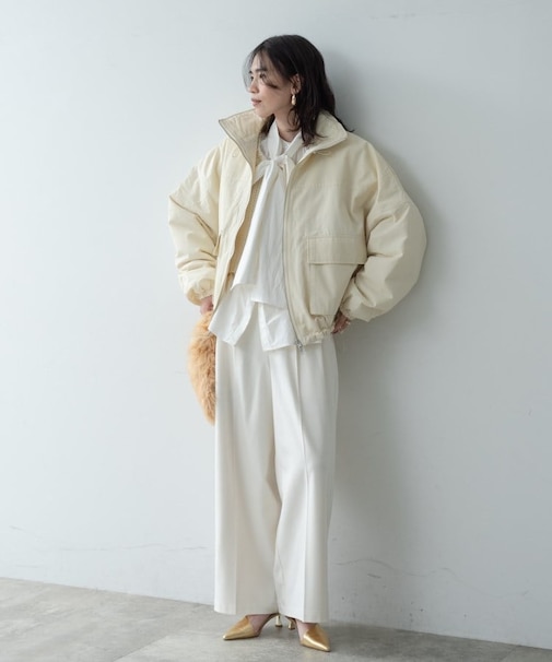 ビッグポケット中綿フォルムコート