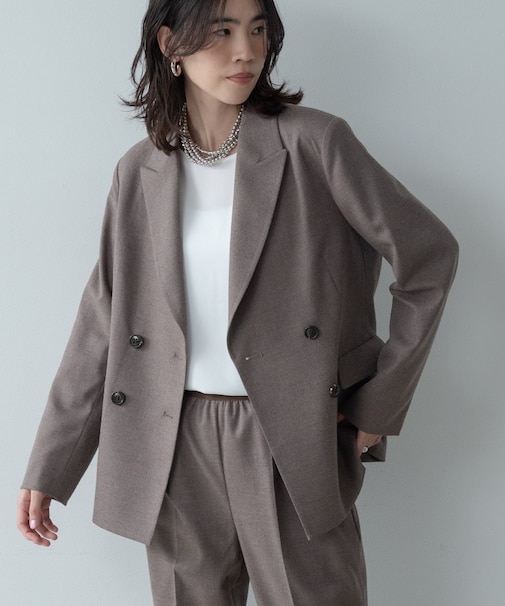 Comfy SET UP|ダブルブレストジャケット【セットアップ対応/通勤/カセット服】