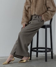 ガンクラブチェックワイドパンツ