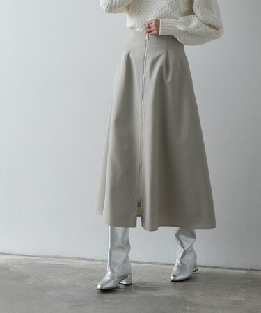 センタージップフレアスカート