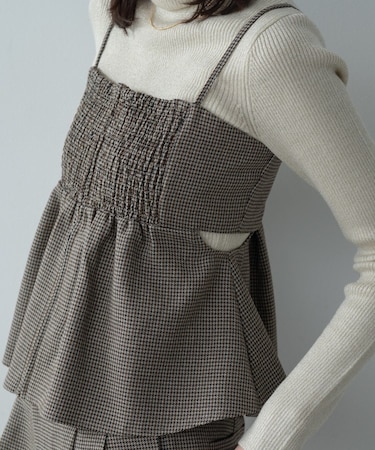 ガンクラブチェックビスチェ