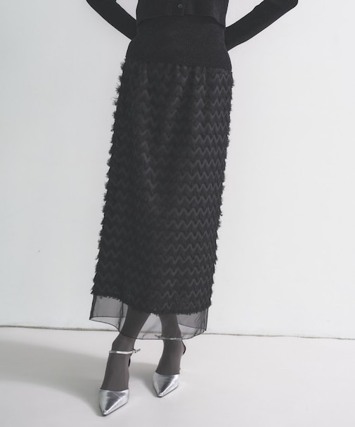 フリンジタイトスカート