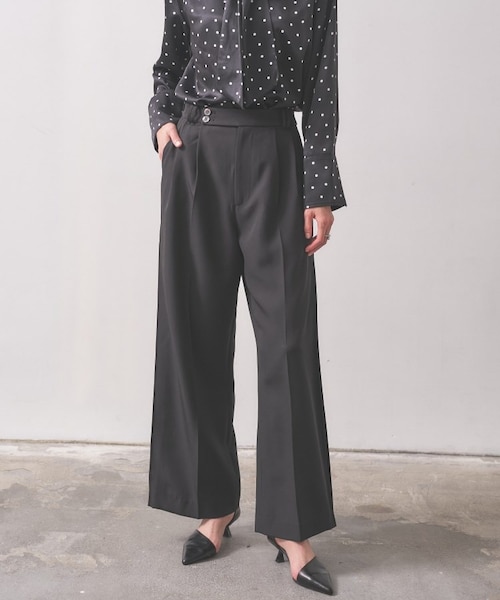 【NEW】ギャレスト（GALLEST）/【オケージョン／セットアップ可能】ダブルクロスサイドボックスワイドパンツ オケージョン／セットアップ可能】ダブルクロスサイドボックスワイド