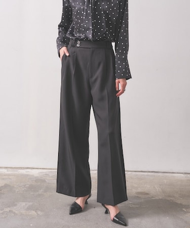 【オケージョン/セットアップ可能】ダブルクロスサイドボックスワイドパンツ