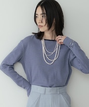 ボーダーカットソー