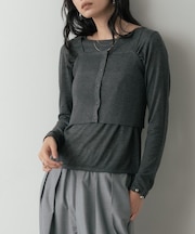 ビスチェレイヤードニット