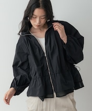 シャーリングペプラムブルゾン