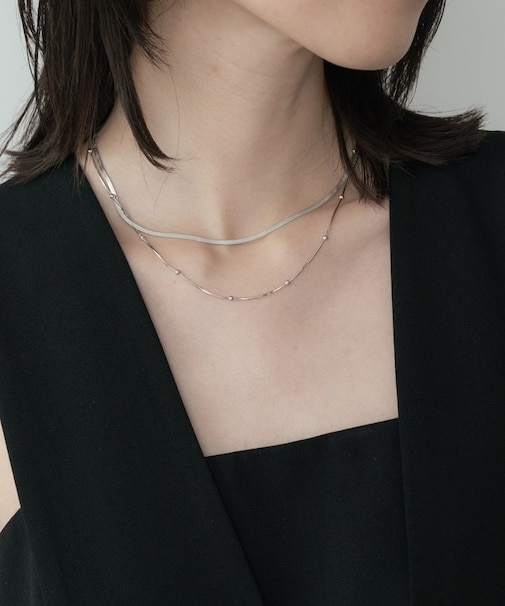 ダブルチェーンショートネックレス