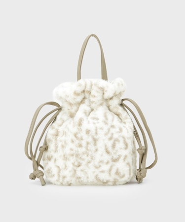 レオパードフェイクファーショルダーバッグ